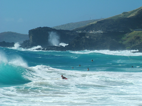 Blow Hole from Sandy Beach